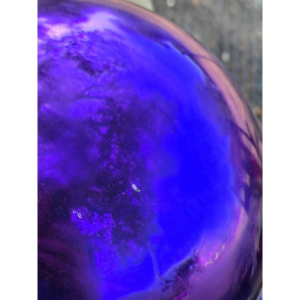 Purple Mercury Glass Medium Ball Christmas Ornament with Box 6 Inch Diameter